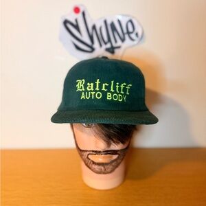 Vintage corduroy Green Ratcliff Auto Body Hat